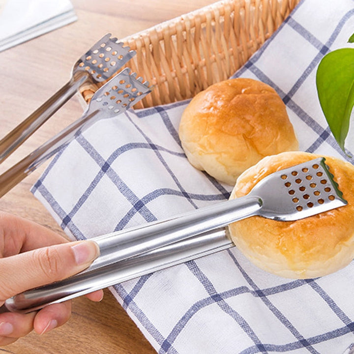 Stainless Steel BBQ Food Tongs Anti Heat Bread Clip Pastry Clamp Tong | Stornfield