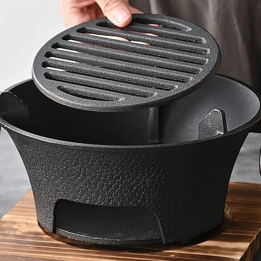 Stainless Steel BBQ Grill Tabletop Cast Iron Charcoal Grill Stove | Stornfield