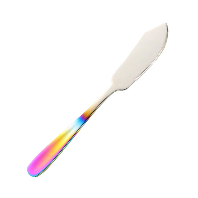 Stainless Steel Butter Knife | Colorful Dessert, Jam, and Cream Cheese Spreader | Stornfield