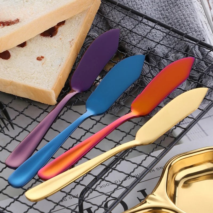 Stainless Steel Butter Knife Colorful Dessert Jam Cream Cheese Spreader | Stornfield