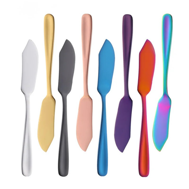 Stainless Steel Butter Knife | Colorful Dessert, Jam, and Cream Cheese Spreader | Stornfield
