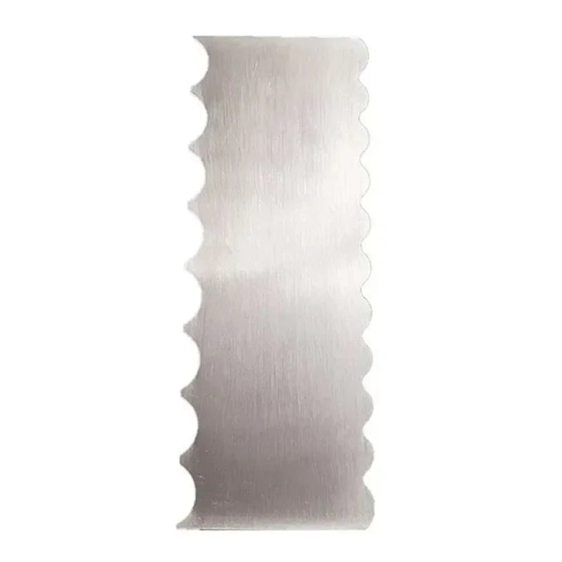 Double-sided patterned stainless steel cake scraper | Stornfield