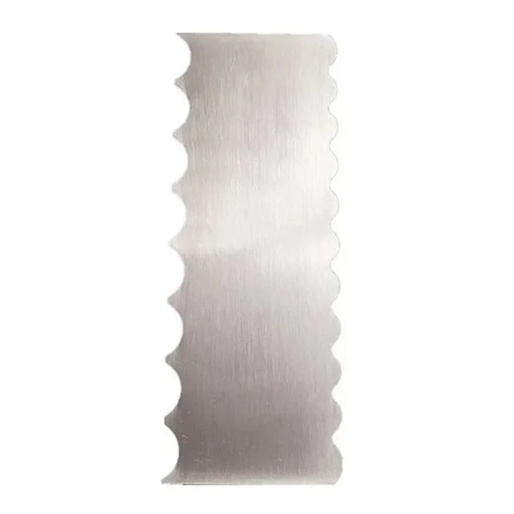 Double-sided patterned stainless steel cake scraper | Stornfield