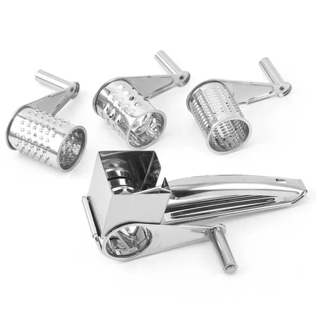 Stainless steel cheese grater with interchangeable blades | Stornfield