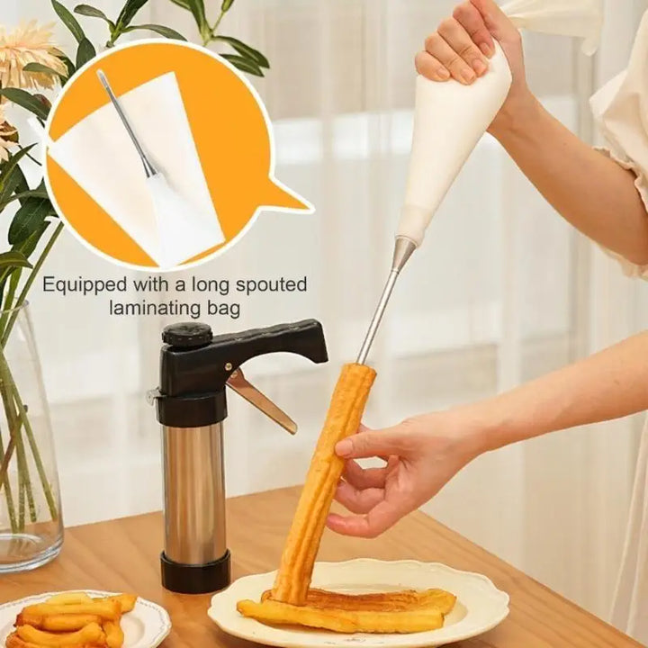 Stainless Steel Churro Maker Cookie Press and Cake Decorating Tool | Stornfield