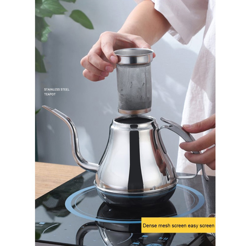 Stainless Steel Coffee Drip Pot Gooseneck Kettle Tea Maker With Filter | Stornfield