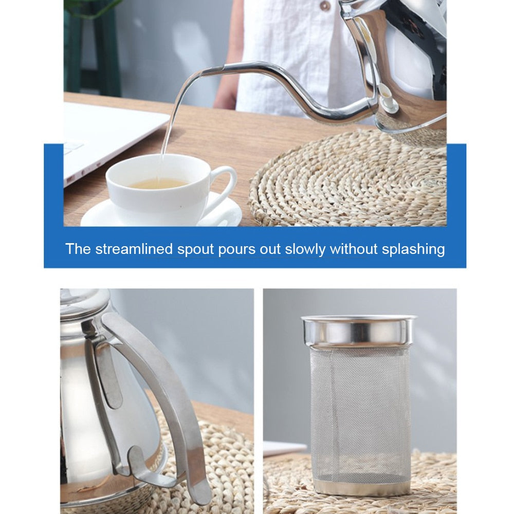Stainless Steel Coffee Drip Pot Gooseneck Kettle Tea Maker With Filter | Stornfield