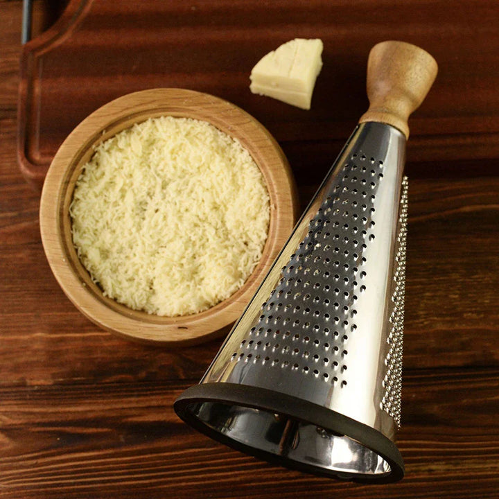 Stornfield Stainless Steel Cone Cheese Grater Multifunctional Manual Rotary Grater