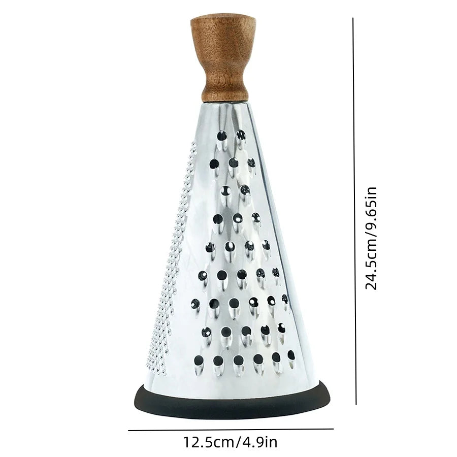 Stornfield Stainless Steel Cone Cheese Grater Multifunctional Manual Rotary Grater