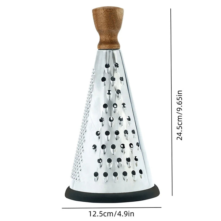 Stornfield Stainless Steel Cone Cheese Grater Multifunctional Manual Rotary Grater