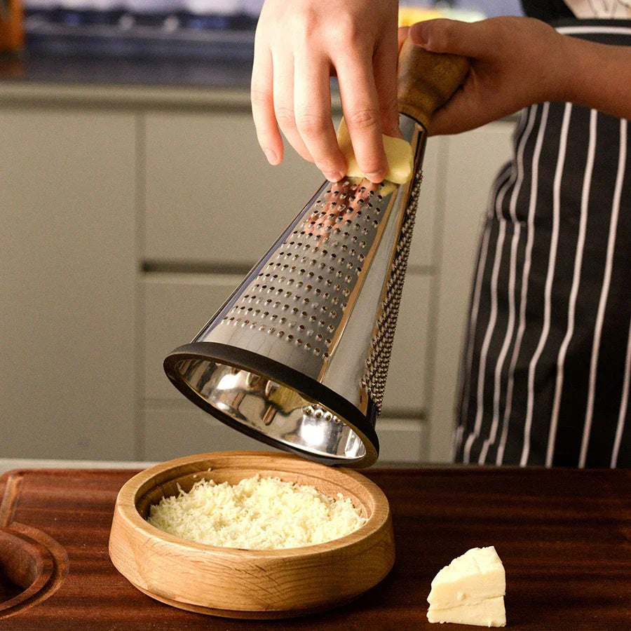 Stornfield Stainless Steel Cone Cheese Grater Multifunctional Manual Rotary Grater