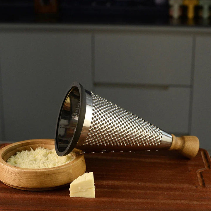 Stornfield Stainless Steel Cone Cheese Grater Multifunctional Manual Rotary Grater