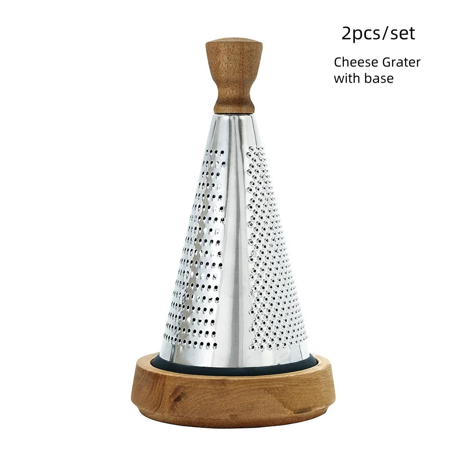 Stornfield Stainless Steel Cone Cheese Grater Multifunctional Manual Rotary Grater