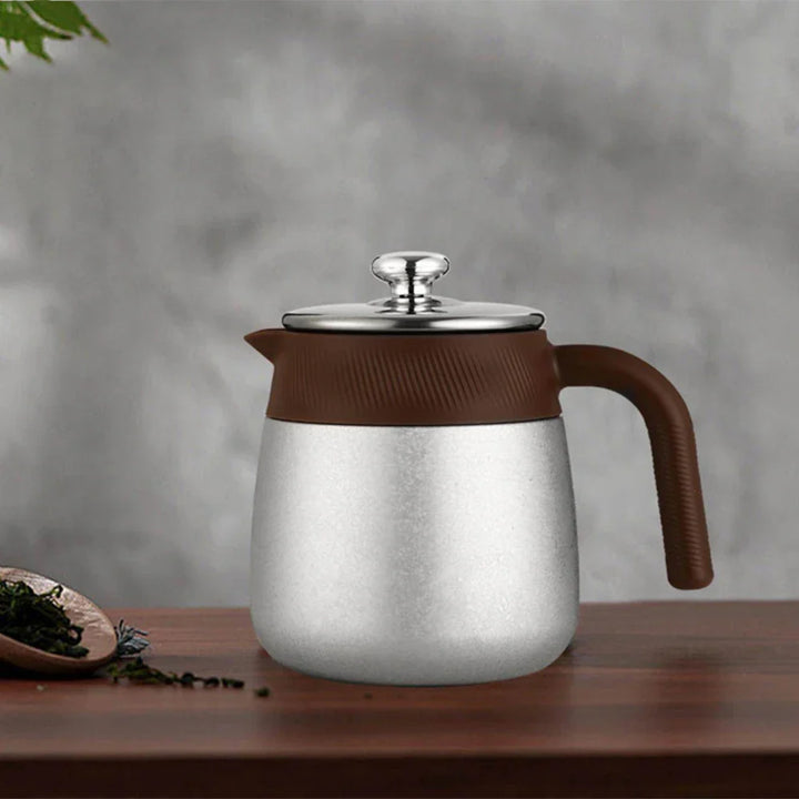 Covered Stainless Steel Teapot with Titanium Coated Thermal Interior | Stornfield