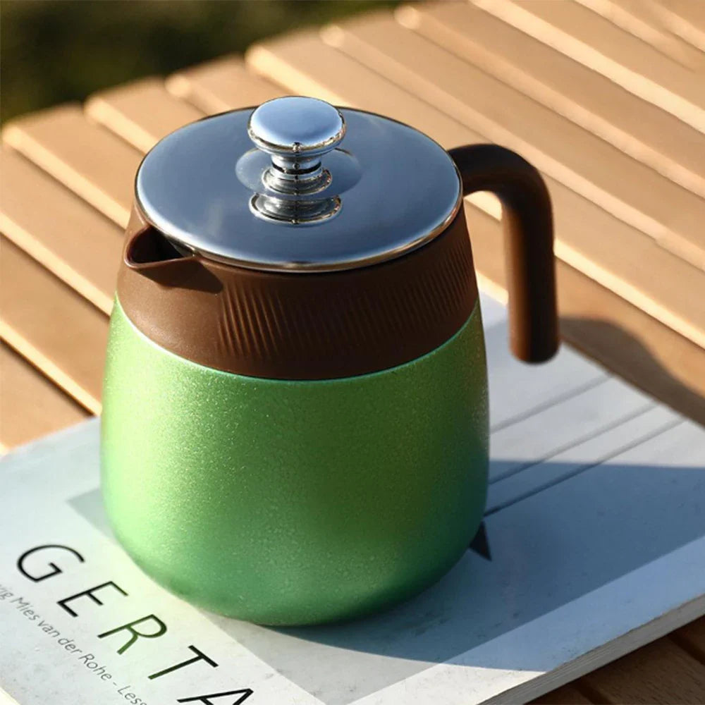 Covered Stainless Steel Teapot with Titanium Coated Thermal Interior | Stornfield