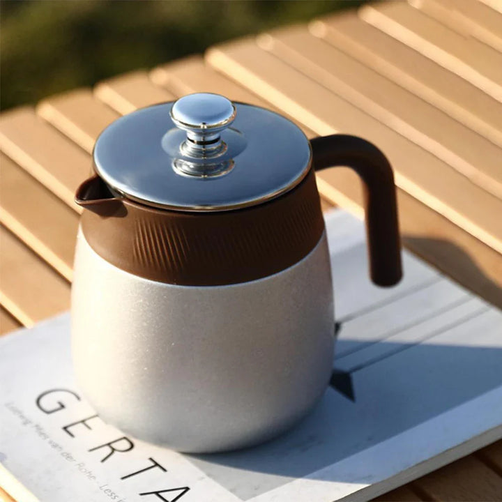 Covered Stainless Steel Teapot with Titanium Coated Thermal Interior | Stornfield