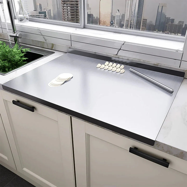 Stainless Steel Cutting Board with Lip Multifunction Chopping Board | Stornfield