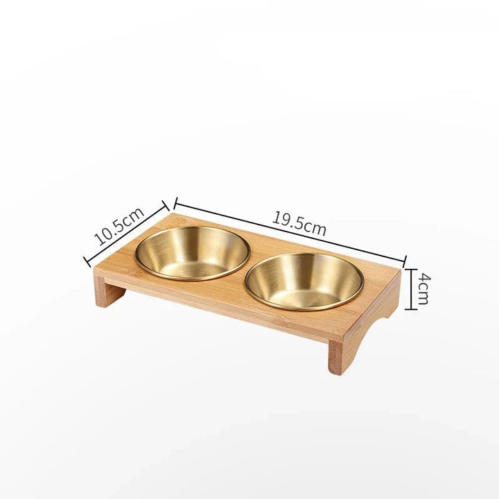 Stainless Steel Dip Bowls On Bamboo Serving Tray Set | Stornfield