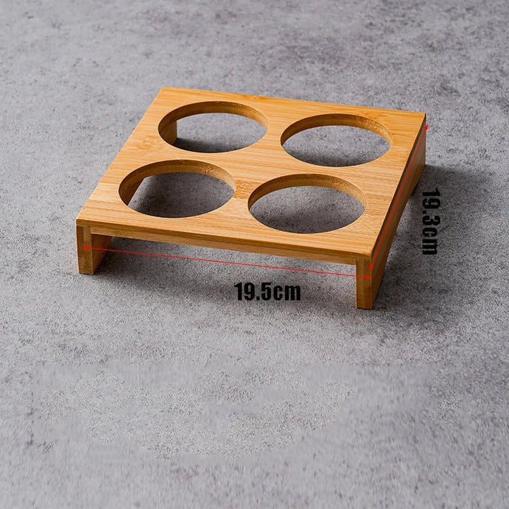 Stainless Steel Dip Bowls On Bamboo Serving Tray Set | Stornfield