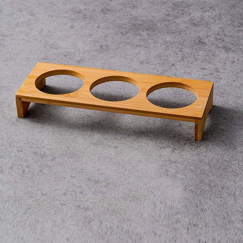 Stainless Steel Dip Bowls On Bamboo Serving Tray Set | Stornfield