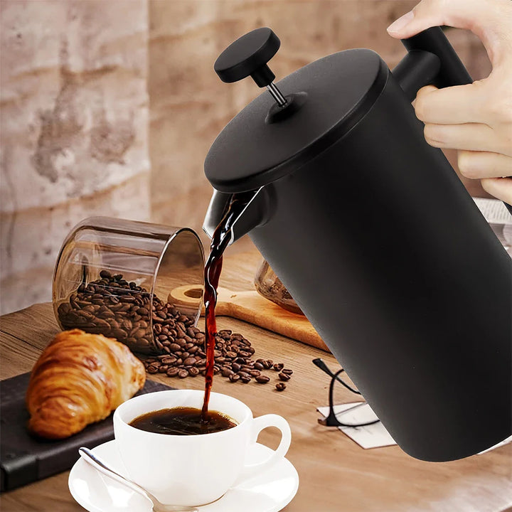 Insulated Double Wall Stainless Steel French Press for Coffee & Tea | Stornfield