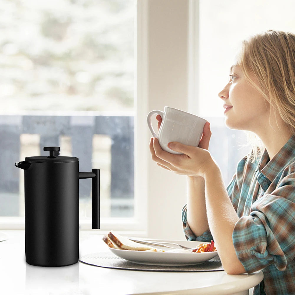 Insulated Double Wall Stainless Steel French Press for Coffee & Tea | Stornfield