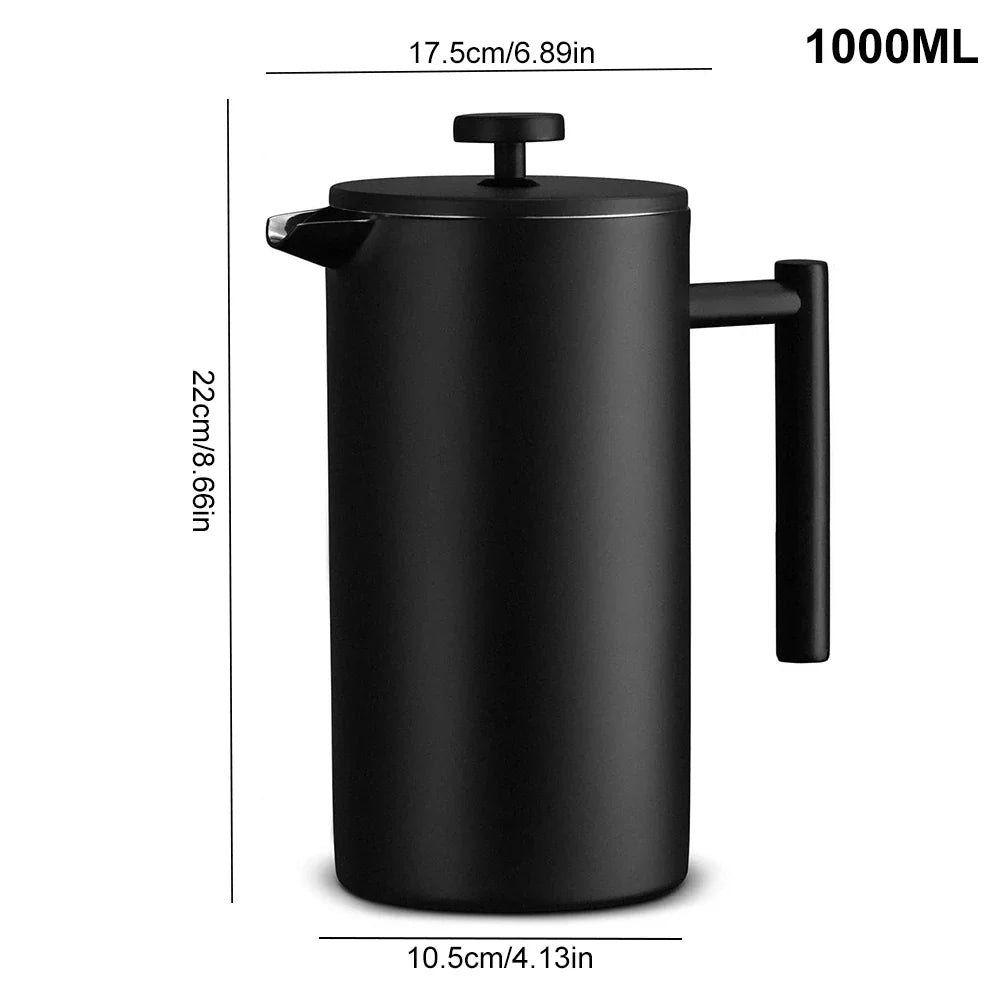 Insulated Double Wall Stainless Steel French Press for Coffee & Tea | Stornfield