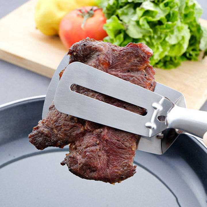 Stainless Steel Frying Shovel Clip Multifunctional Steak BBQ Tongs | Stornfield