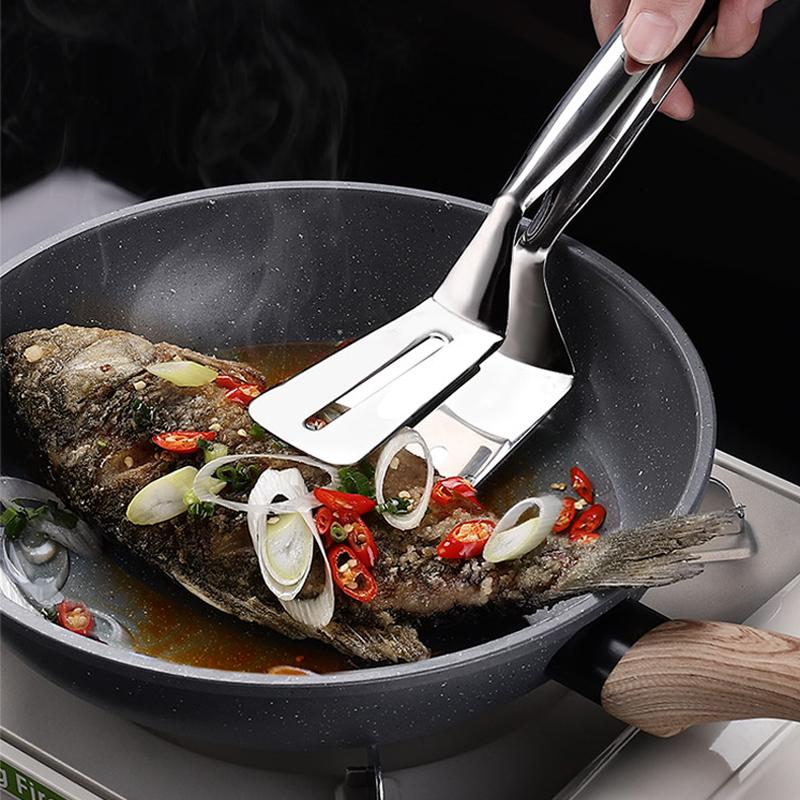 Stainless Steel Frying Shovel Clip Multifunctional Steak BBQ Tongs | Stornfield