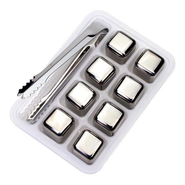 Stainless Steel Ice Cubes Reusable Chilling Stones for Whiskey Wine | Stornfield