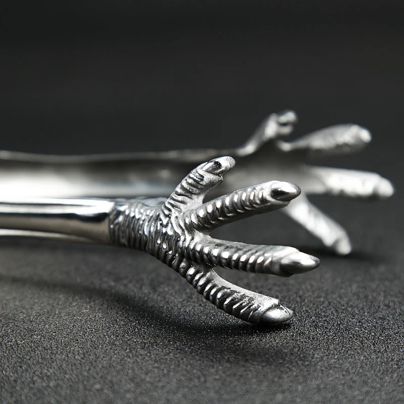 Talon Grip Stainless Steel Ice Tongs, Ice and Sugar Tongs for Bar and Kitchen | Stornfield