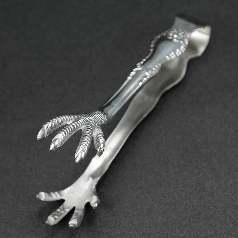 Talon Grip Stainless Steel Ice Tongs, Ice and Sugar Tongs for Bar and Kitchen | Stornfield