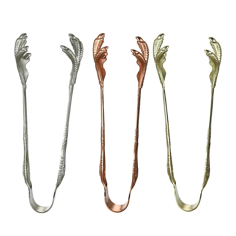Talon Grip Stainless Steel Ice Tongs, Ice and Sugar Tongs for Bar and Kitchen | Stornfield
