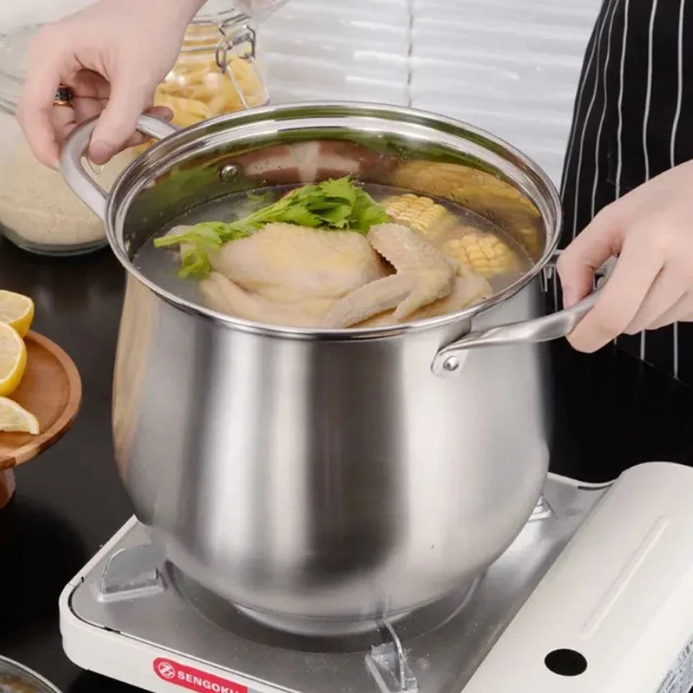 Stainless Steel Large Capacity Soup Pot Induction Gas Stove Cooker | Stornfield