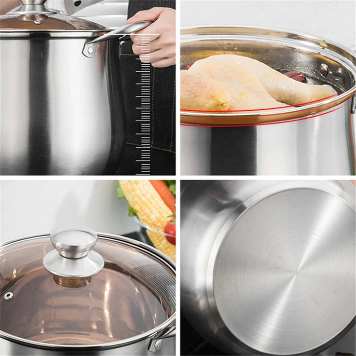 Stainless Steel Large Capacity Soup Pot Induction Gas Stove Cooker | Stornfield