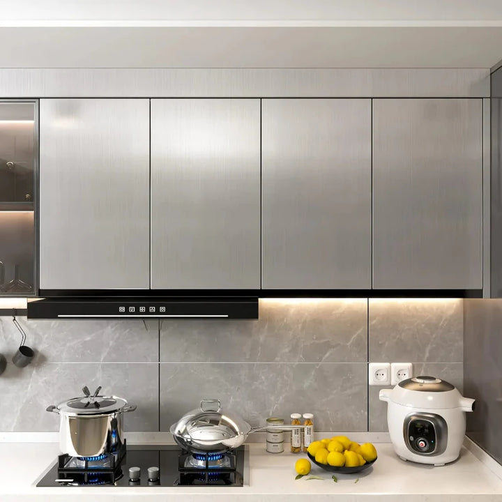 Stainless Steel Look Kitchen Cabinet Refrigerator Self-Adhesive Sticker | Stornfield