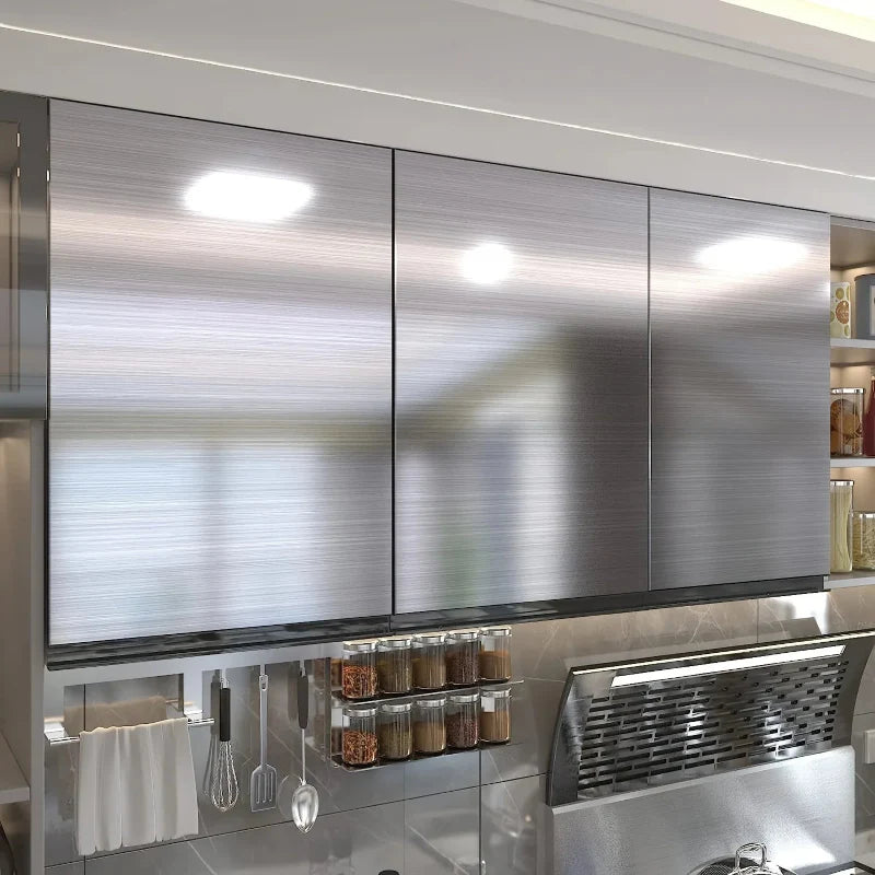 Stainless Steel Look Kitchen Cabinet Refrigerator Self-Adhesive Sticker | Stornfield
