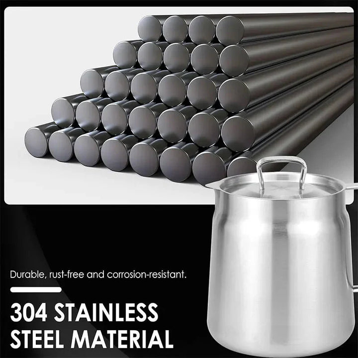 Stainless Steel Oil Filter Pot Oil Storage Pot Grease Keeper with Lid | Stornfield