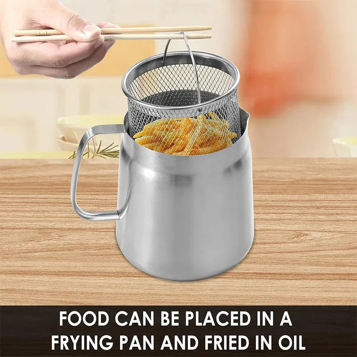 Stainless Steel Oil Filter Pot Oil Storage Pot Grease Keeper with Lid | Stornfield