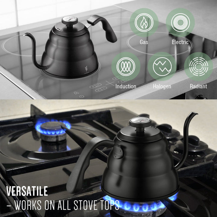 Stainless Steel Pour Over Coffee Pot Drip Kettle with Thermometer | Stornfield