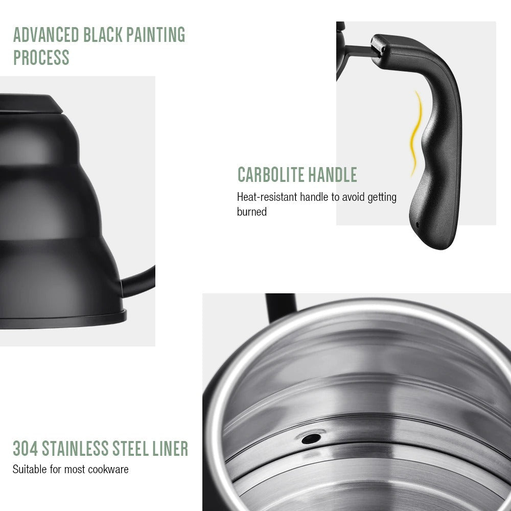 Stainless Steel Pour Over Coffee Pot Drip Kettle with Thermometer | Stornfield