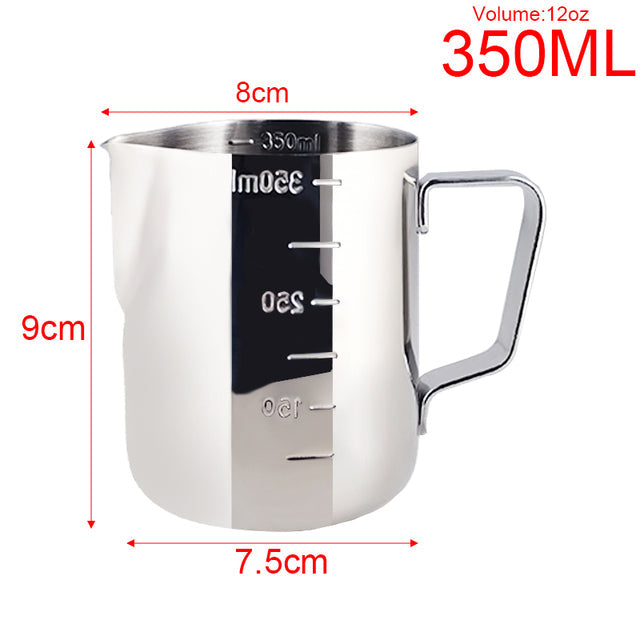 Stainless Steel Pull Flower Coffee Cup Cappuccino Cream Milk Foam Mug | Stornfield