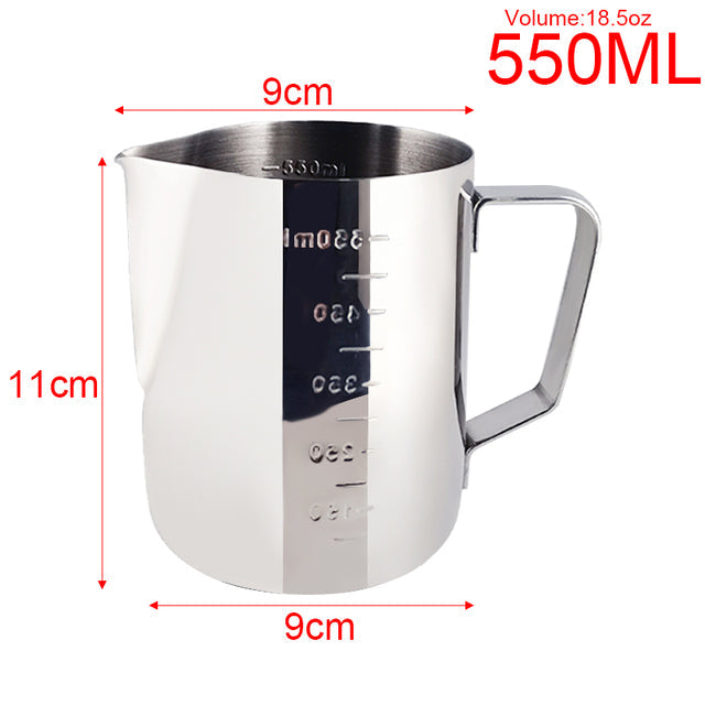 Stainless Steel Pull Flower Coffee Cup Cappuccino Cream Milk Foam Mug | Stornfield