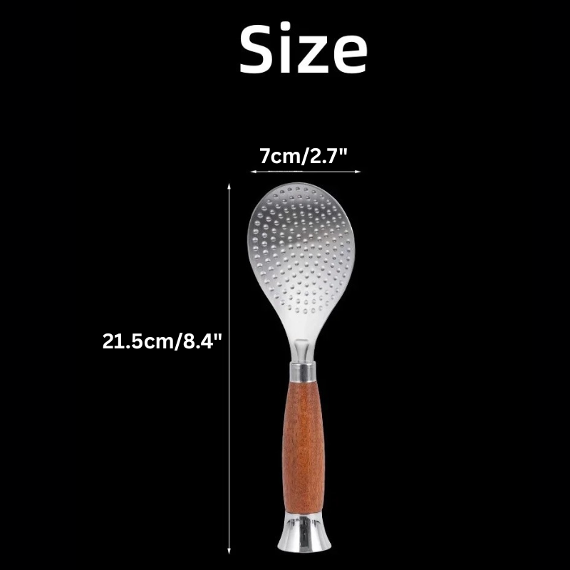 Stainless Steel Rice Scoop with Wooden Handle Non-Stick Rice Spatula | Stornfield