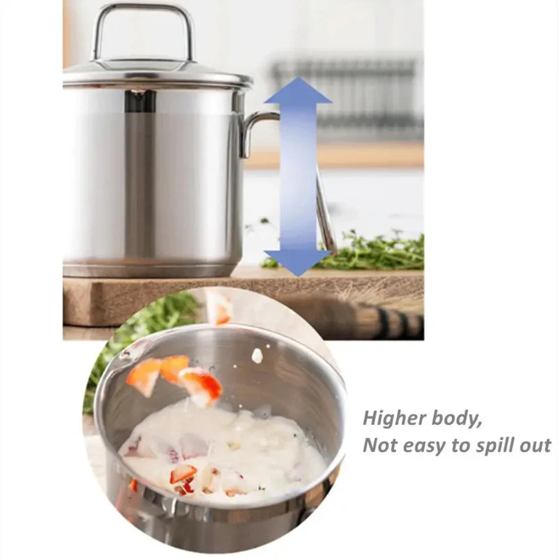 Stainless Steel Saucepan with Glass Lid Multi-Purpose Cooking Pot | Stornfield