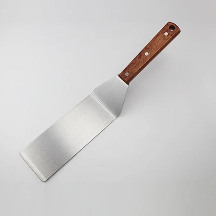 Stainless Steel Spatula Scraper with Wooden Handle Grill Flipper | Stornfield