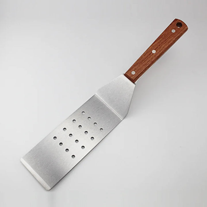 Stainless Steel Spatula Scraper with Wooden Handle Grill Flipper | Stornfield