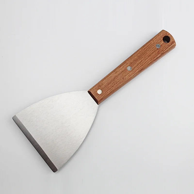 Stainless Steel Spatula Scraper with Wooden Handle Grill Flipper | Stornfield