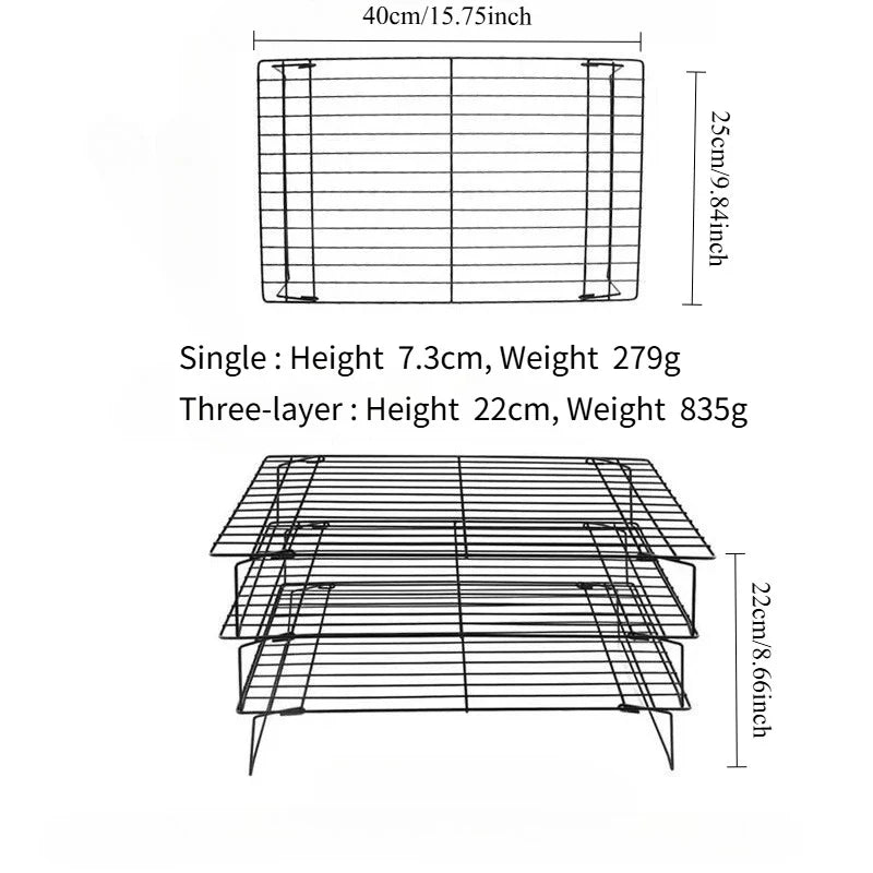 Stainless Steel Stackable Cooling Rack Nonstick Baking Cooling Grid | Stornfield