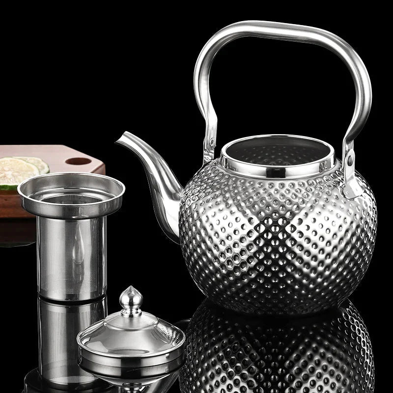 Stainless Steel Stove Top Kettle Restaurant Teapot with Removable Infuser | Stornfield